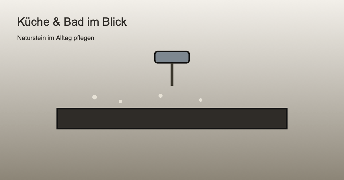 Grafik einer Granitarbeitsplatte mit Armatur in Küche oder Bad