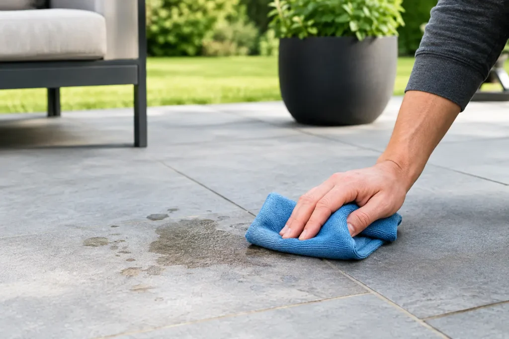 Fettflecken von Terrasse entfernen lassen